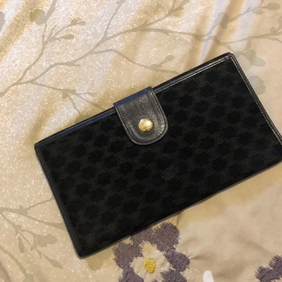 Celine Vintage wallet velvet - Picture 1 of 16